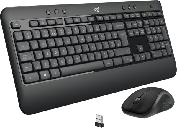 Logitech MK540 Advanced Wireless Keyboard and Mouse Combo, 2.4 GHz Unifying USB-Receiver