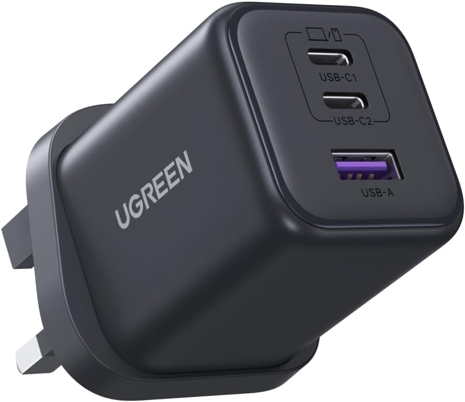 UGreen 45W 3 Port USB Charger - 2 USB-C & 1 USB-A 3.0